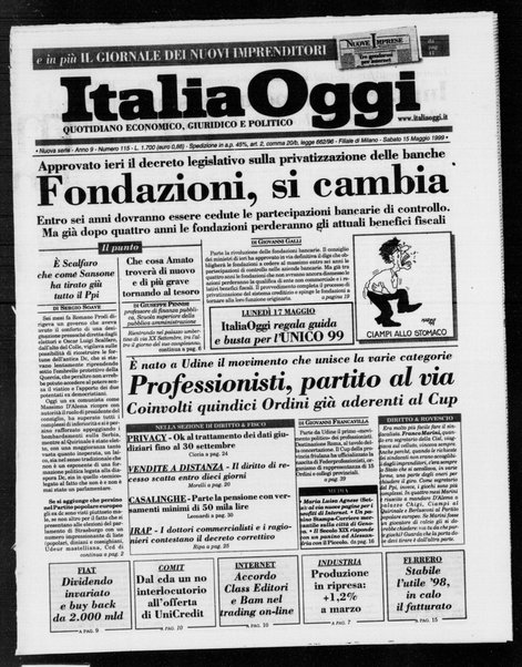 Italia oggi : quotidiano di economia finanza e politica